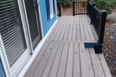 Refurbishment of old rotten deck boards and installed new maintenance free railing.
